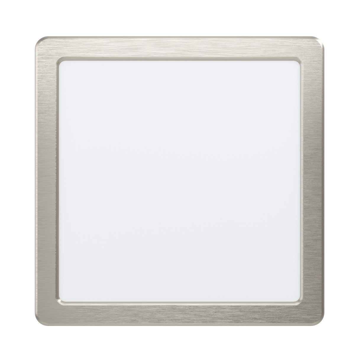 Eglo EU FUEVA?5 LED Surface?Mounted Light – Satin Nickel Steel, Warm White, Square Ceiling Light, Indoor Lighting