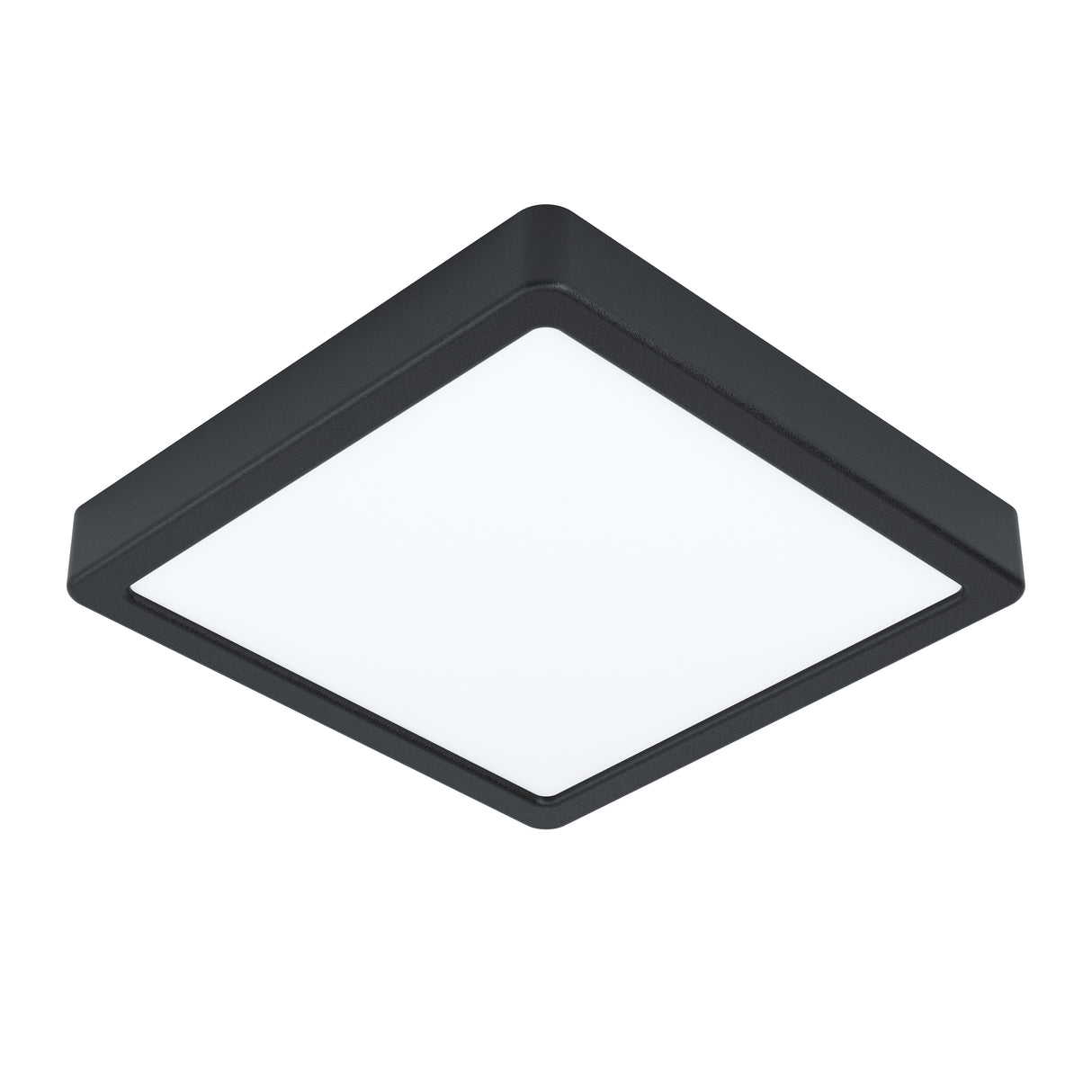 Eglo EU FUEVA?5 LED Surface?Mounted Light – Black Steel, Warm White, Square Ceiling Light, Indoor Lighting