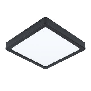 Eglo EU FUEVA?5 LED Surface?Mounted Light – Black Steel, Warm White, Square Ceiling Light, Indoor Lighting