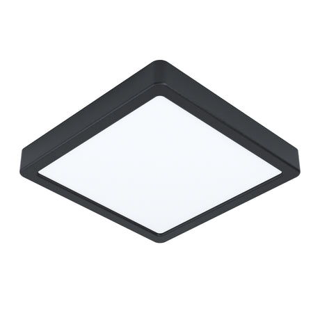 Eglo EU FUEVA?5 LED Surface?Mounted Light – Black Steel, Warm White, Square Ceiling Light, Indoor Lighting