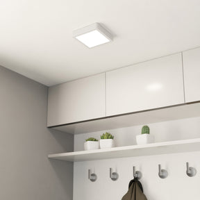 Eglo EU Fueva 5 LED Square White Steel Surface-Mounted Light, 16cm, 4000K