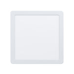 Eglo EU FUEVA?5 LED Surface?Mounted Light – White Steel, Neutral White, Square Ultra?Slim Ceiling Light, Indoor Lighting product image - Endon Lighting from First Light Direct with great prices and fast UK delivery