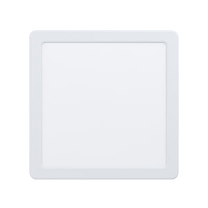 Eglo EU FUEVA?5 LED Surface?Mounted Light – White Steel, Neutral White, Square Ultra?Slim Ceiling Light, Indoor Lighting