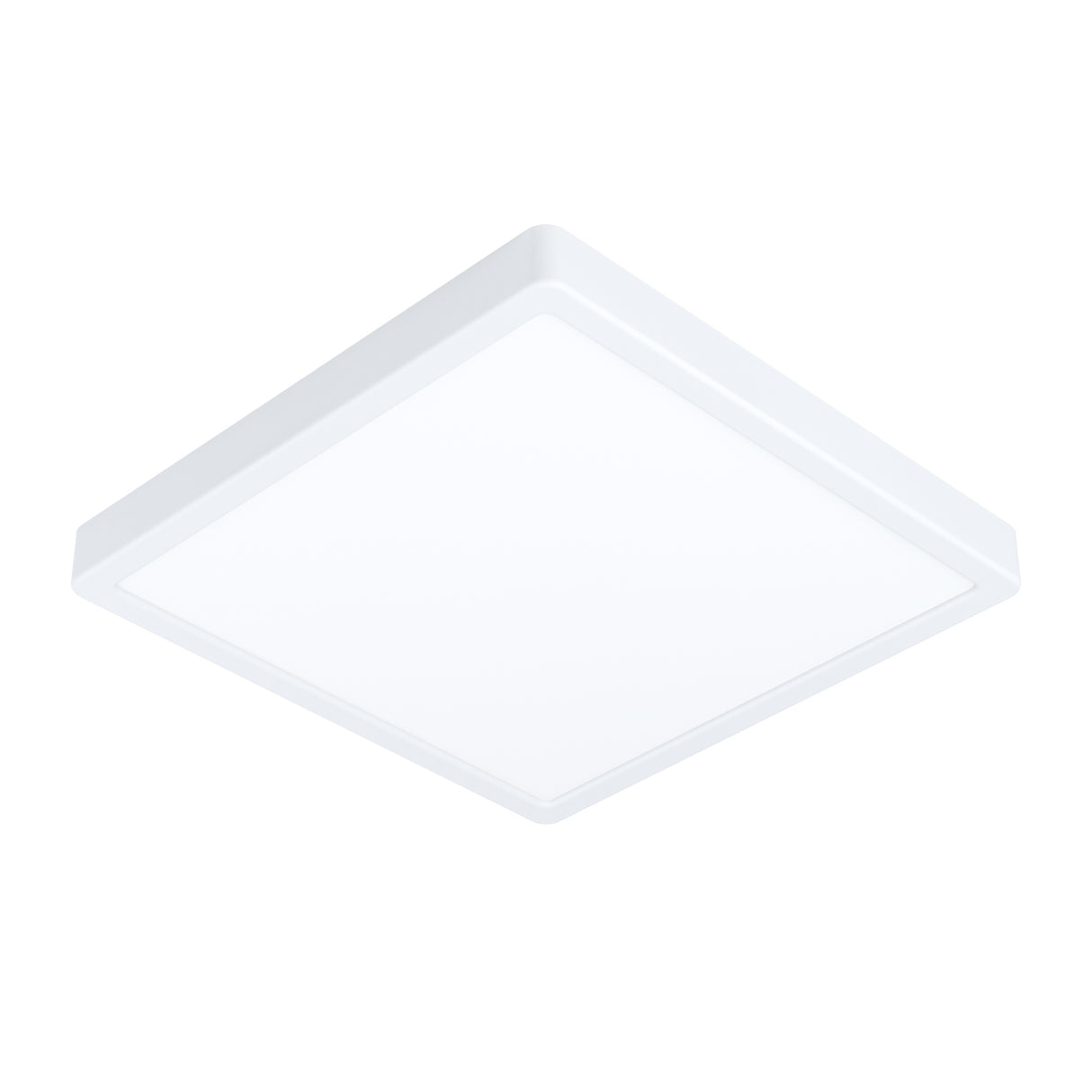 Eglo EU FUEVA?5 Surface?Mounted LED Ceiling Light – White Steel, Square, Neutral White, Indoor Lighting