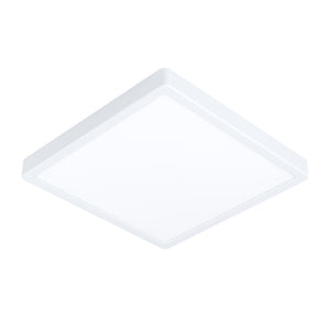Eglo EU FUEVA?5 Surface?Mounted LED Ceiling Light – White Steel, Square, Neutral White, Indoor Lighting