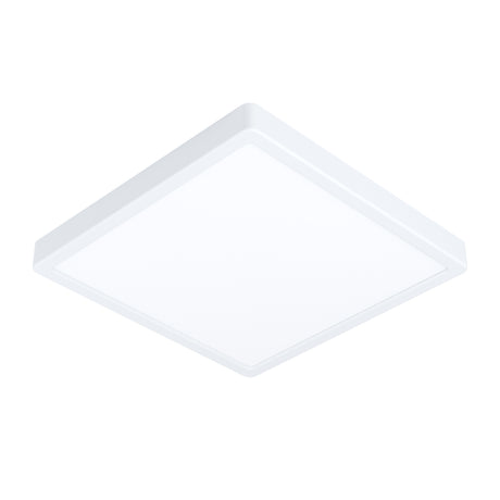 Eglo EU FUEVA?5 Surface?Mounted LED Ceiling Light – White Steel, Square, Neutral White, Indoor Lighting