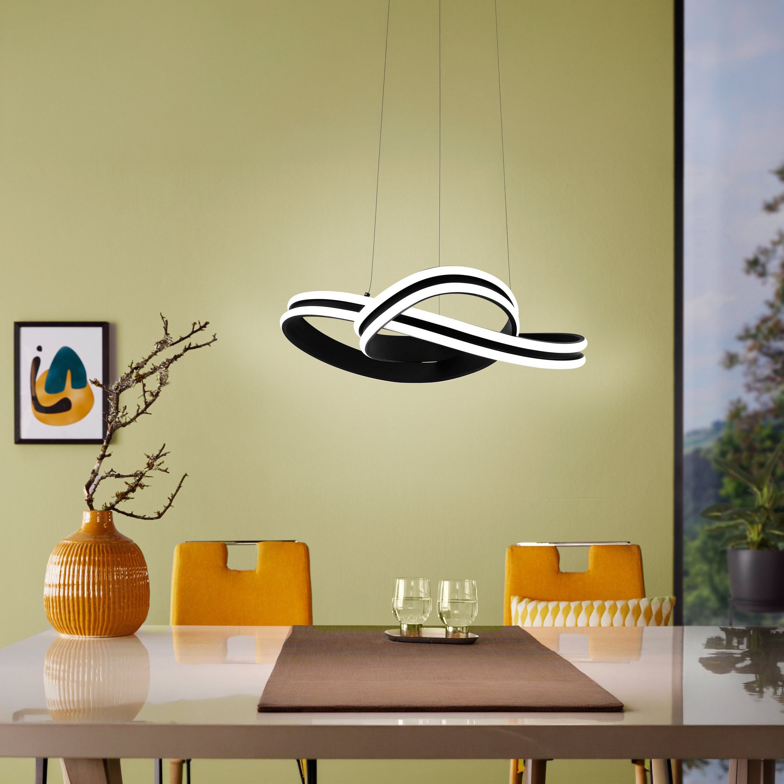Eglo EU TOTARI?Z Smart LED Ceiling Light – White Crystal?Effect Design, Tuneable White 2700–6500K, App & Remote Control, 530mm Indoor Light product image - Endon Lighting from First Light Direct with great prices and fast UK delivery