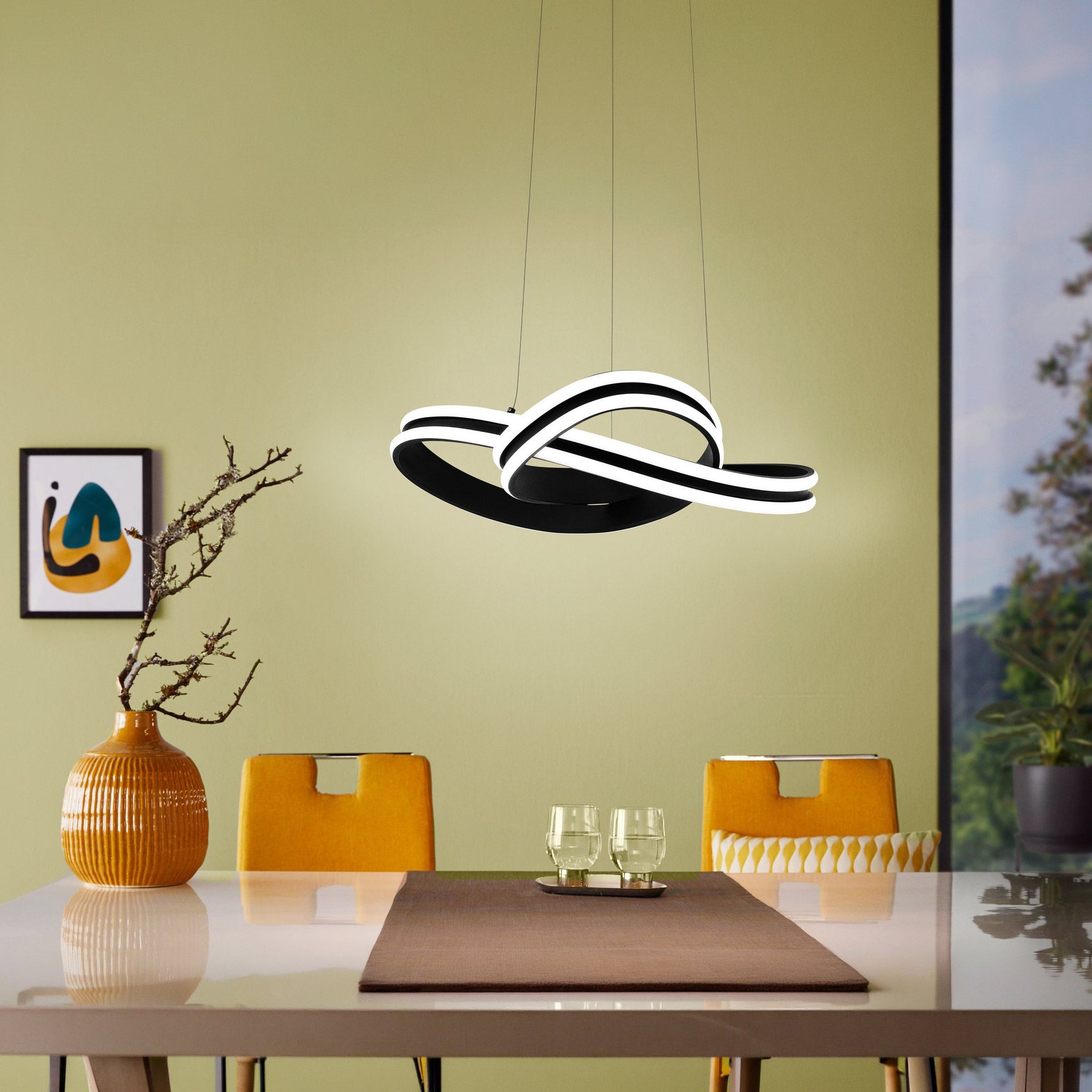 Eglo EU TOTARI?Z Smart LED Ceiling Light – White Crystal?Effect Design, Tuneable White 2700–6500K, App & Remote Control, 530mm Indoor Light product image - Endon Lighting from First Light Direct with great prices and fast UK delivery