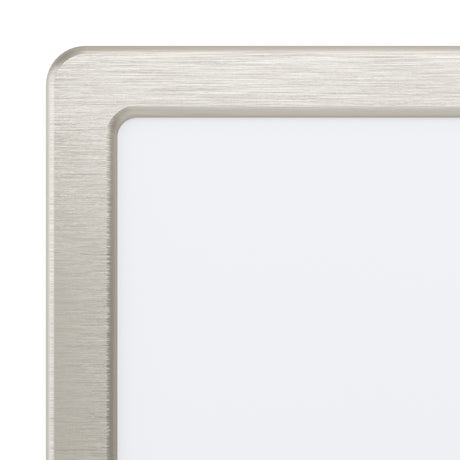 Eglo EU Fueva 5 LED Square Satin Nickel Steel Surface-Mounted Light, 16cm, 4000K