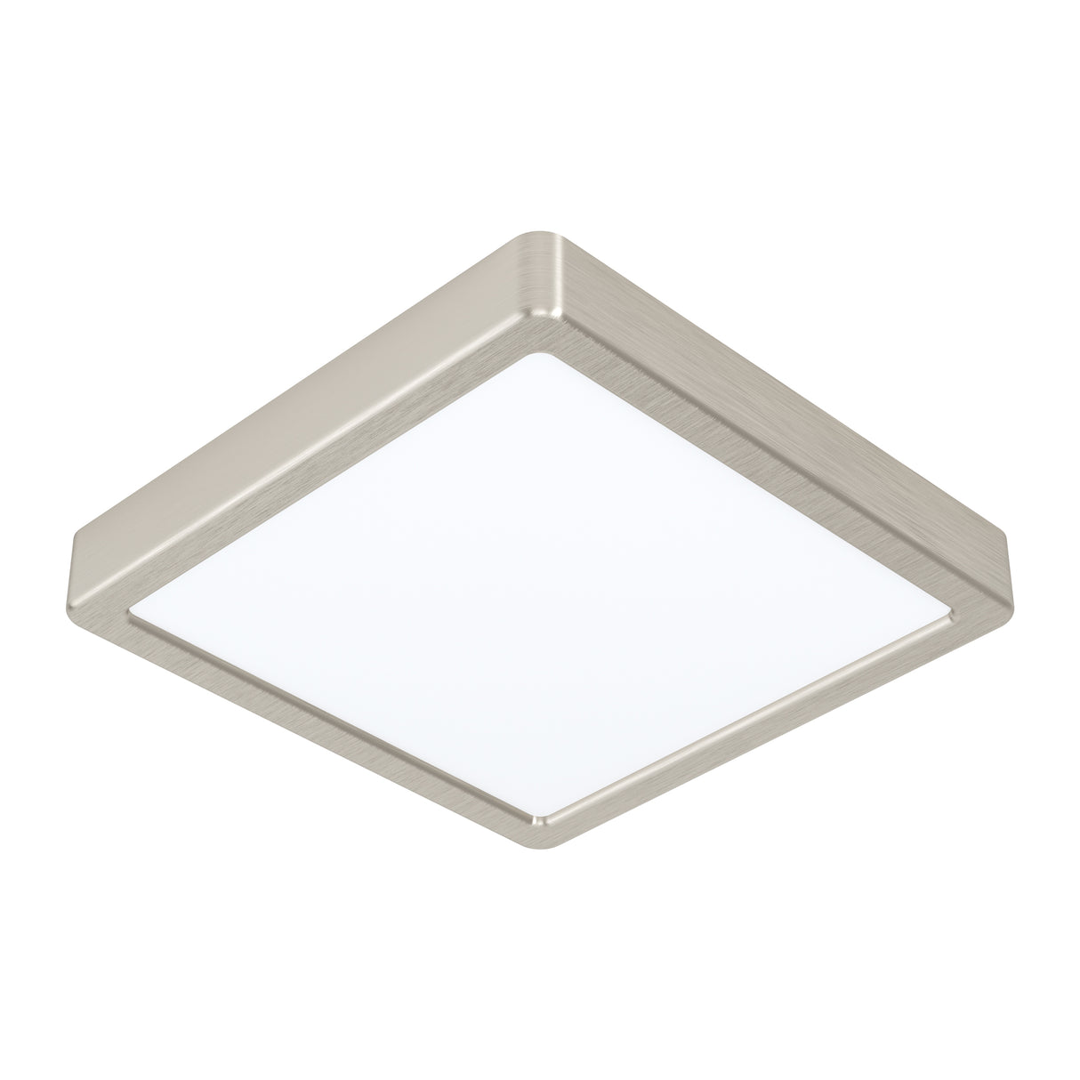 Eglo EU FUEVA?5 LED Surface?Mounted Light – Satin Nickel Steel, Neutral White, Square Ceiling Light, Indoor Lighting
