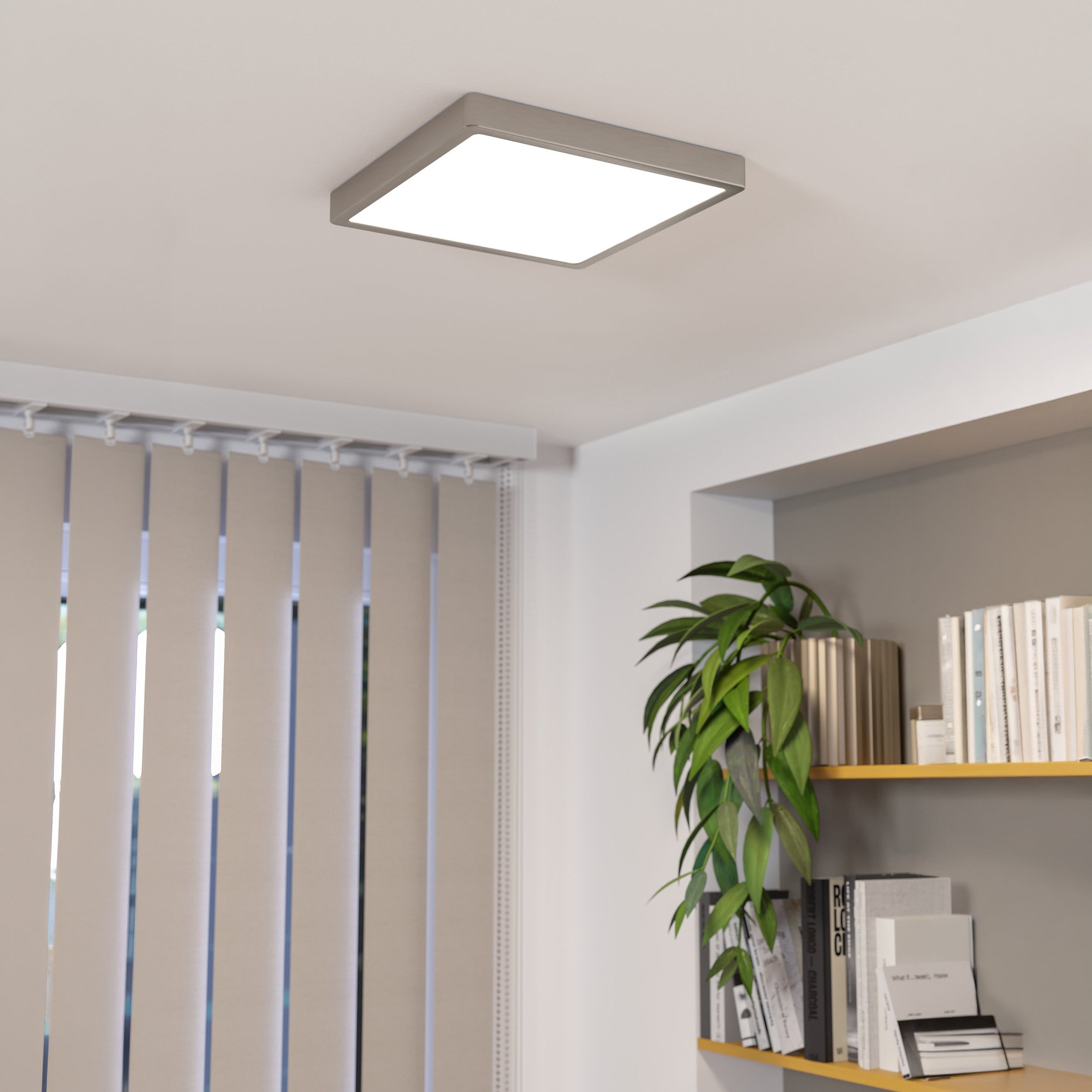 Eglo EU FUEVA?5 Surface?Mounted LED Ceiling Light – Black Steel, Square, Neutral White, Indoor Lighting product image - Endon Lighting from First Light Direct with great prices and fast UK delivery