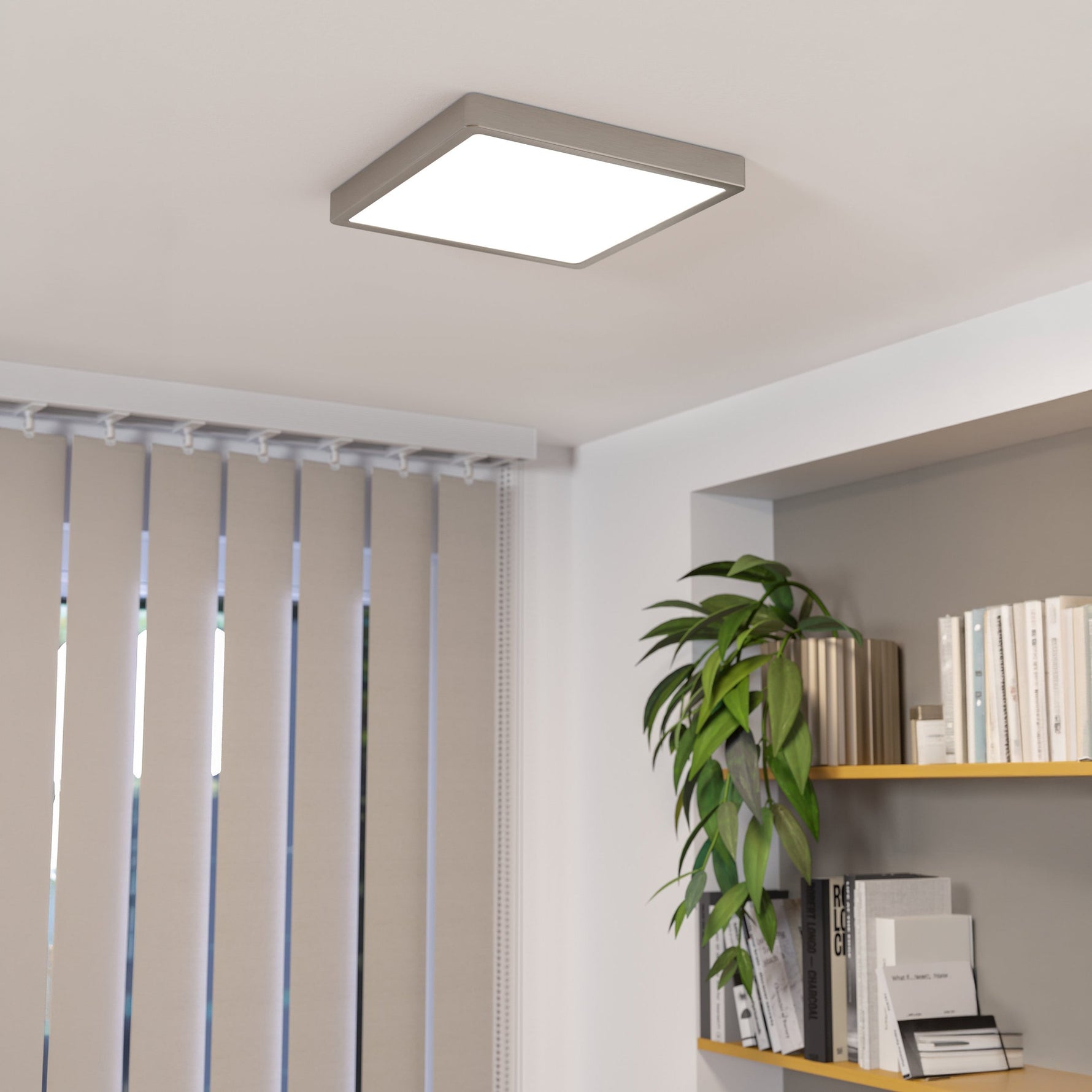Eglo EU FUEVA?5 Surface?Mounted LED Ceiling Light – Black Steel, Square, Neutral White, Indoor Lighting product image - Endon Lighting from First Light Direct with great prices and fast UK delivery