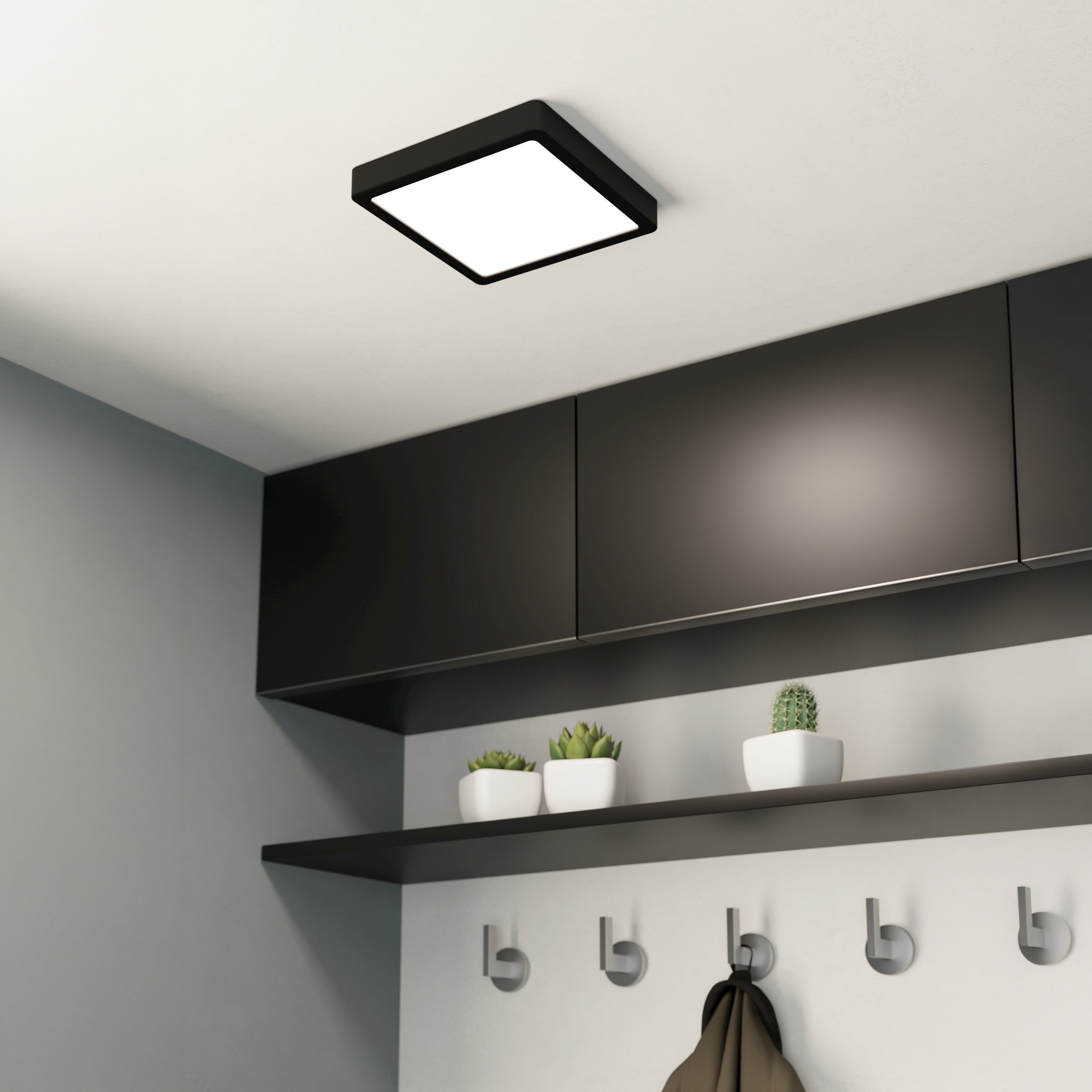 Eglo EU BARACCONI Solar Wall Light – Black Aluminium, Motion Sensor, Warm White LED, Outdoor Lighting