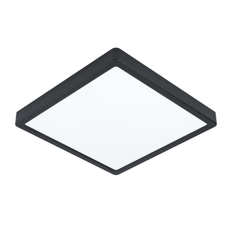 Eglo EU FUEVA?5 Surface?Mounted LED Ceiling Light – Black Steel, Square, Neutral White, Indoor Lighting