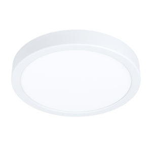 Eglo EU FUEVA?5 LED Surface?Mounted Light – White Steel, Warm White, Dimmable Round Ceiling Light, Indoor Lighting