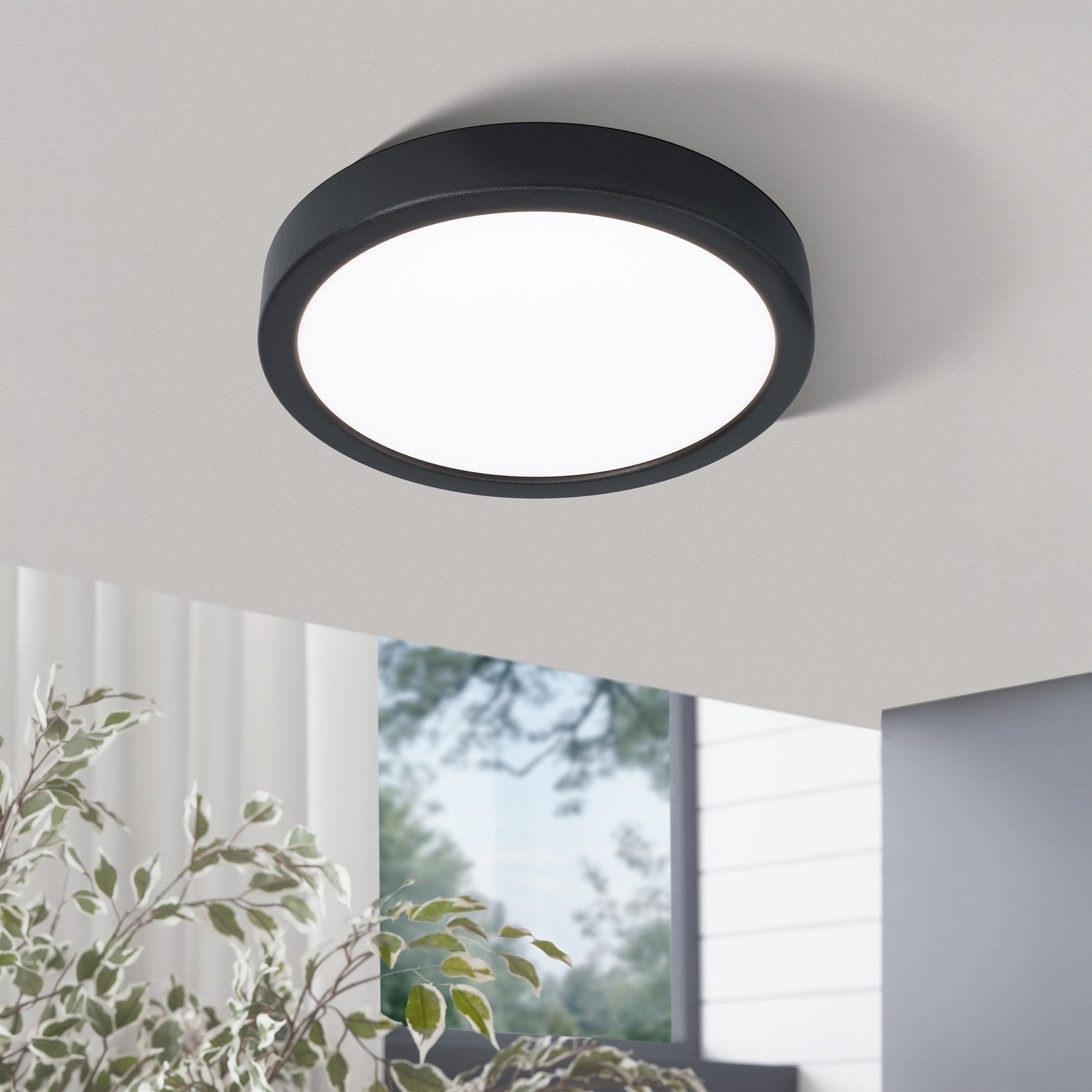 Eglo EU FUEVA?5 LED Surface?Mounted Light – Brushed Brass Steel, Warm White, Round Ceiling Light, Indoor Lighting product image - Endon Lighting from First Light Direct with great prices and fast UK delivery