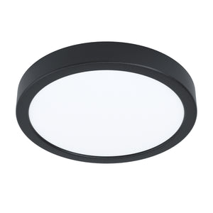 Eglo EU FUEVA?5 LED Surface?Mounted Light – Black Steel, Warm White, Dimmable Round Ceiling Light, Indoor Lighting