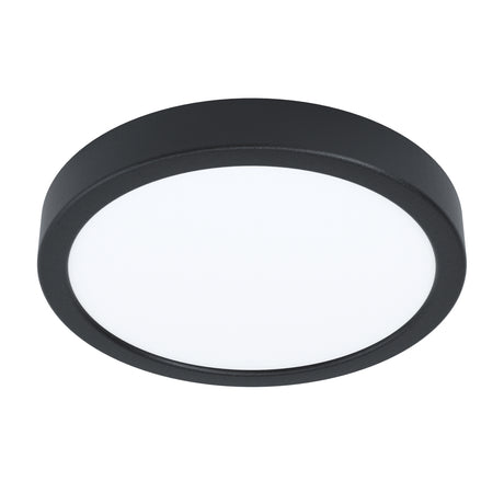Eglo EU FUEVA?5 LED Surface?Mounted Light – Black Steel, Warm White, Dimmable Round Ceiling Light, Indoor Lighting