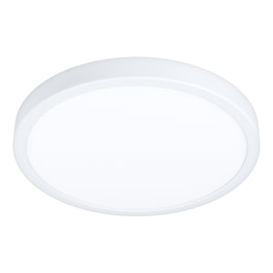 Eglo EU FUEVA?5 Bathroom LED Ceiling Light – White Steel, Round, Warm White, Indoor Lighting