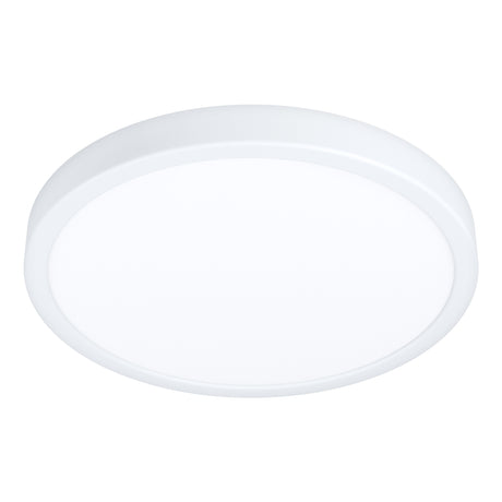 Eglo EU FUEVA?5 Bathroom LED Ceiling Light – White Steel, Round, Warm White, Indoor Lighting