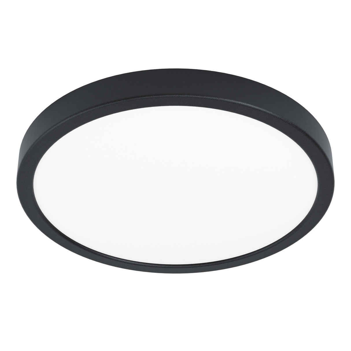 Eglo EU FUEVA?5 Bathroom LED Ceiling Light – Black Steel, Round, Warm White, Indoor Lighting