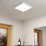Eglo EU FUEVA?5 Bathroom LED Ceiling Light – Chrome Steel, Square, Warm White, Indoor Lighting