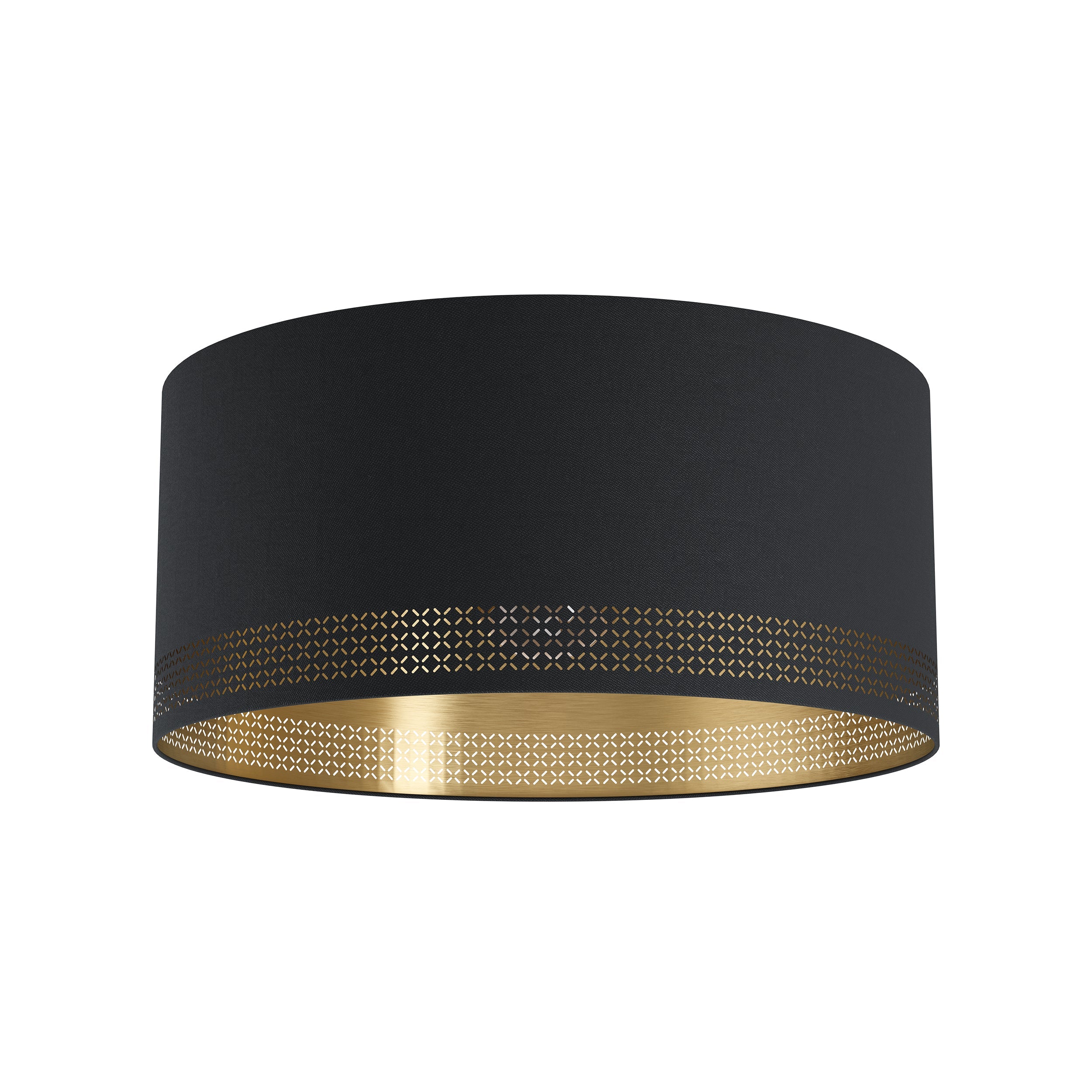 Eglo EU Pasteri Steel & Brown Fabric Single Pendant, 38cm