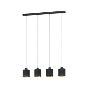Eglo EU Esteperra 4-Light Black And Gold Cut-Out Single Pendant