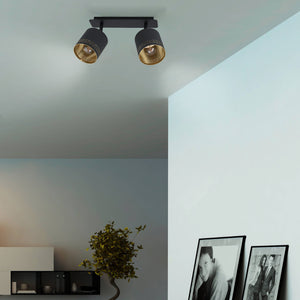 Eglo EU Esteperra Decorative Black/Gold 2-Light Spotlight