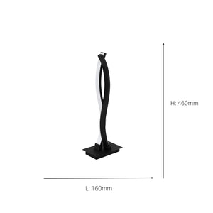 Eglo EU LASANA 3 LED Table Lamp – Black Finish, Integrated LED, Warm White 3000K, Modern Desk Light