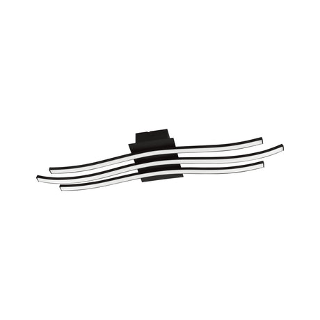 Eglo EU Roncade 1 Steel & Aluminium Black LED Contemporary Wall Ceiling Light
