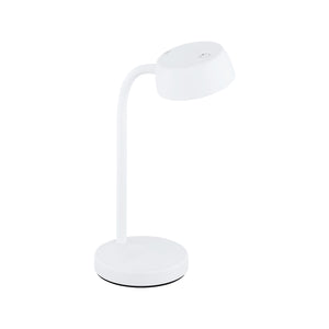 Eglo EU CABALES LED Table Lamp – White Plastic, Warm White, Modern Indoor Lighting