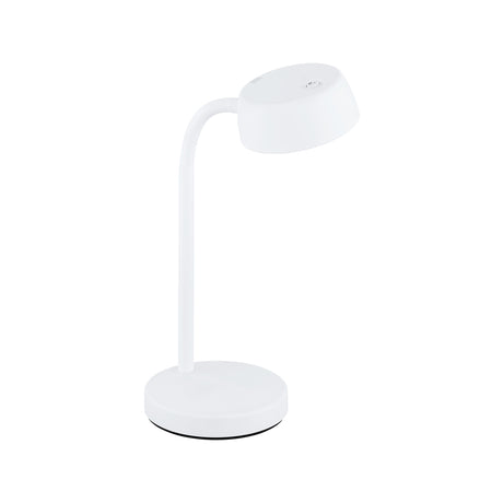 Eglo EU CABALES LED Table Lamp – White Plastic, Warm White, Modern Indoor Lighting