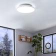 Eglo EU Crespillo White Plastic LED Ceiling Light, 31.5cm