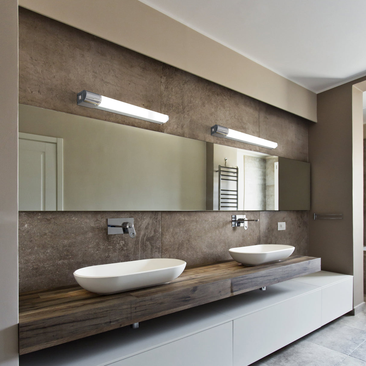 Eglo EU Tragacete 1 LED Chrome Aluminium Bathroom Mirror Light