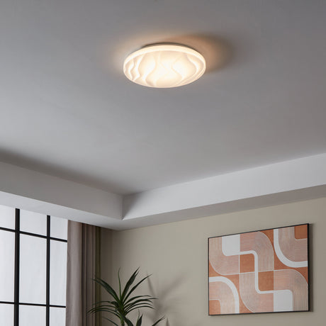 Eglo EU Benariba White Steel & Plastic LED Ceiling Light, 33cm