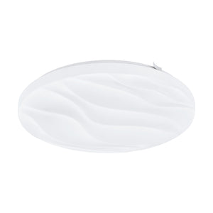 Eglo EU Benariba White Steel & Plastic LED Ceiling Light, 33cm