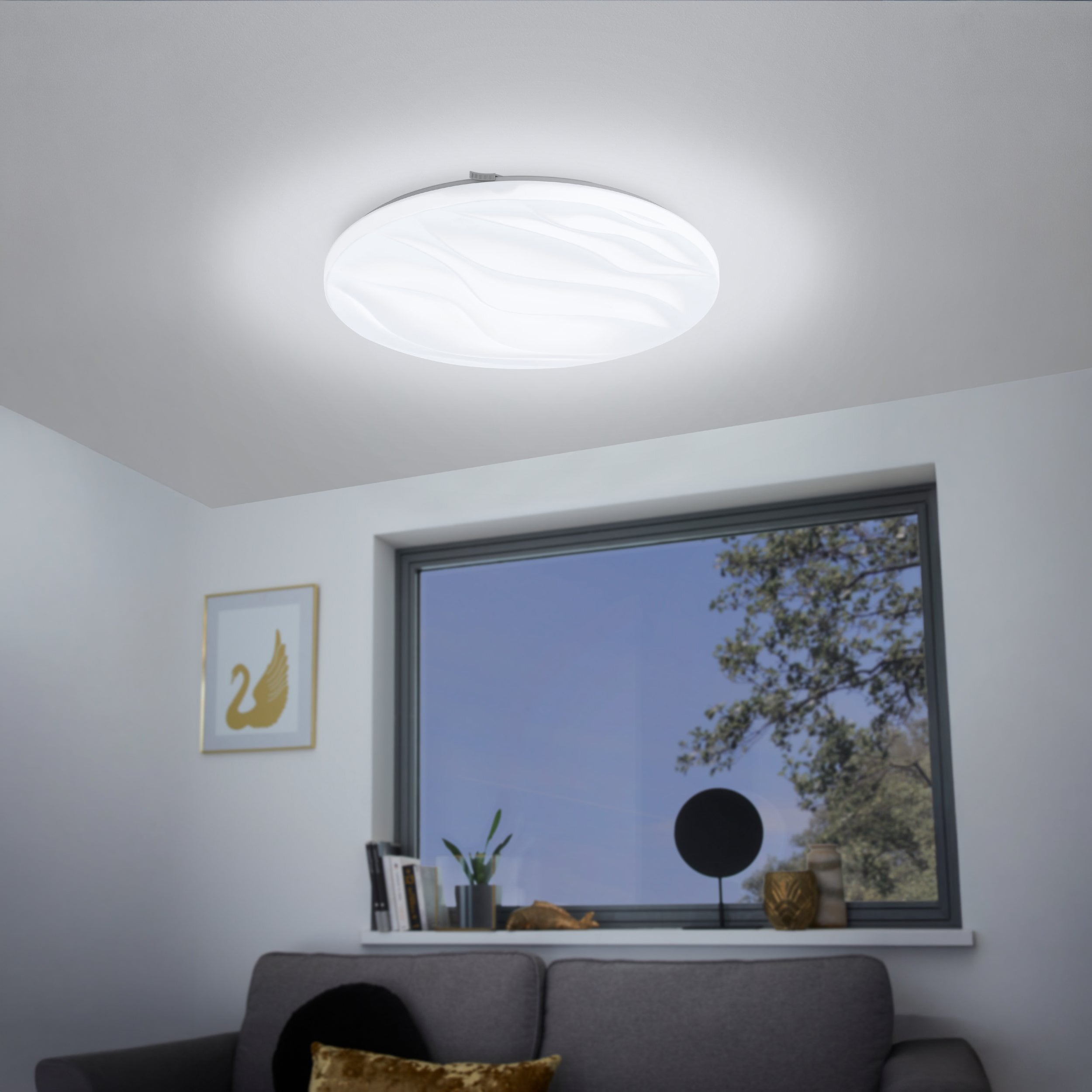 Eglo EU Tragacete 1 LED Chrome Plastic & Steel Bathroom Mirror Light, 45cm