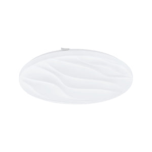Eglo EU Benariba White Steel & Plastic LED Ceiling Light, 44cm