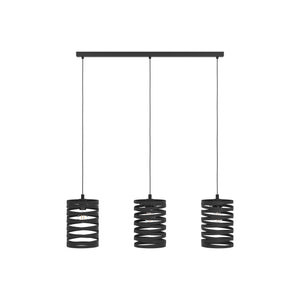 Eglo EU Cremella Black Steel Modern 3-Light Pendant