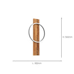 Eglo EU Boyal Brown Rustic Wood Black Single Frame LED Wall Light