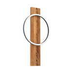 Eglo EU Boyal Brown Rustic Wood Black Single Frame LED Wall Light