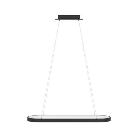 Eglo EU Codriales Modern Black LED Oval Pendant Light