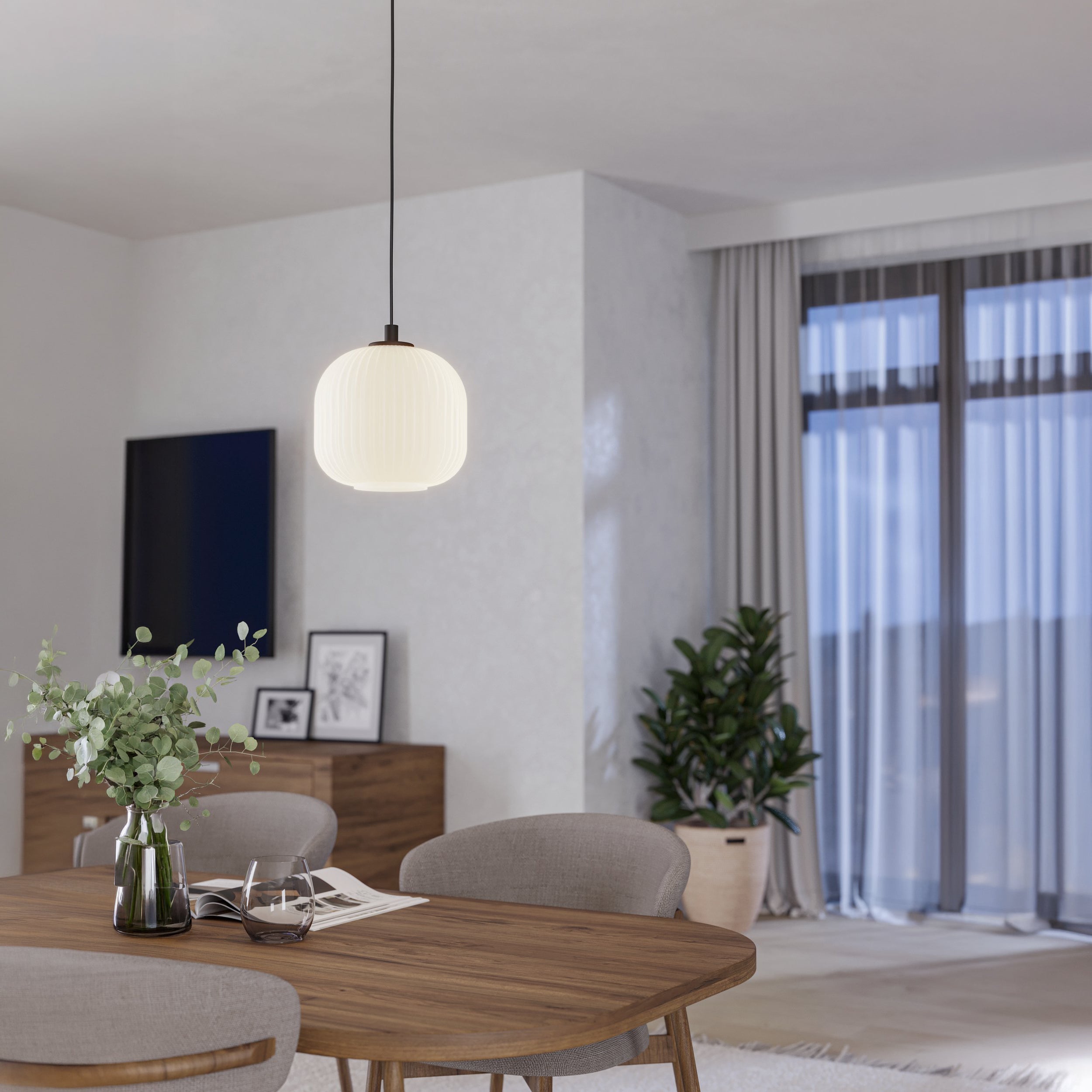 Eglo EU Cremella Black Steel Table Lamp