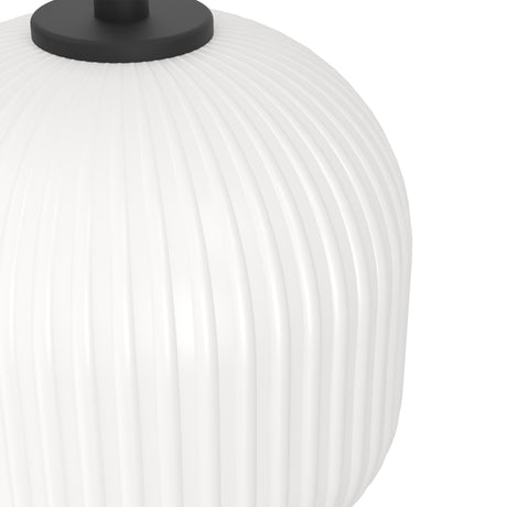 Eglo EU Mantunalle White Glass & Steel 3-Light Pendant