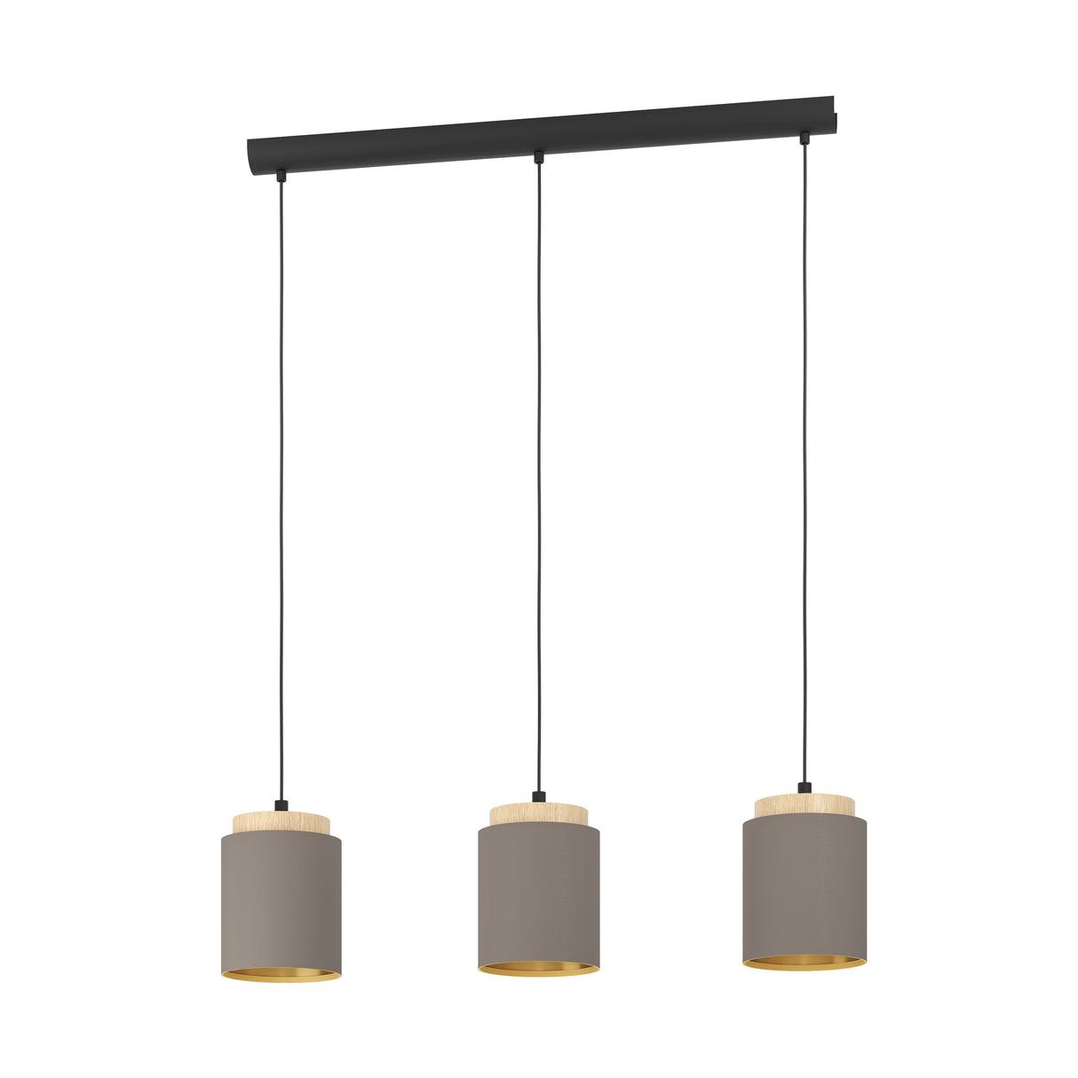 Eglo EU Albariza Cappucino & Gold 3 Light Pendant