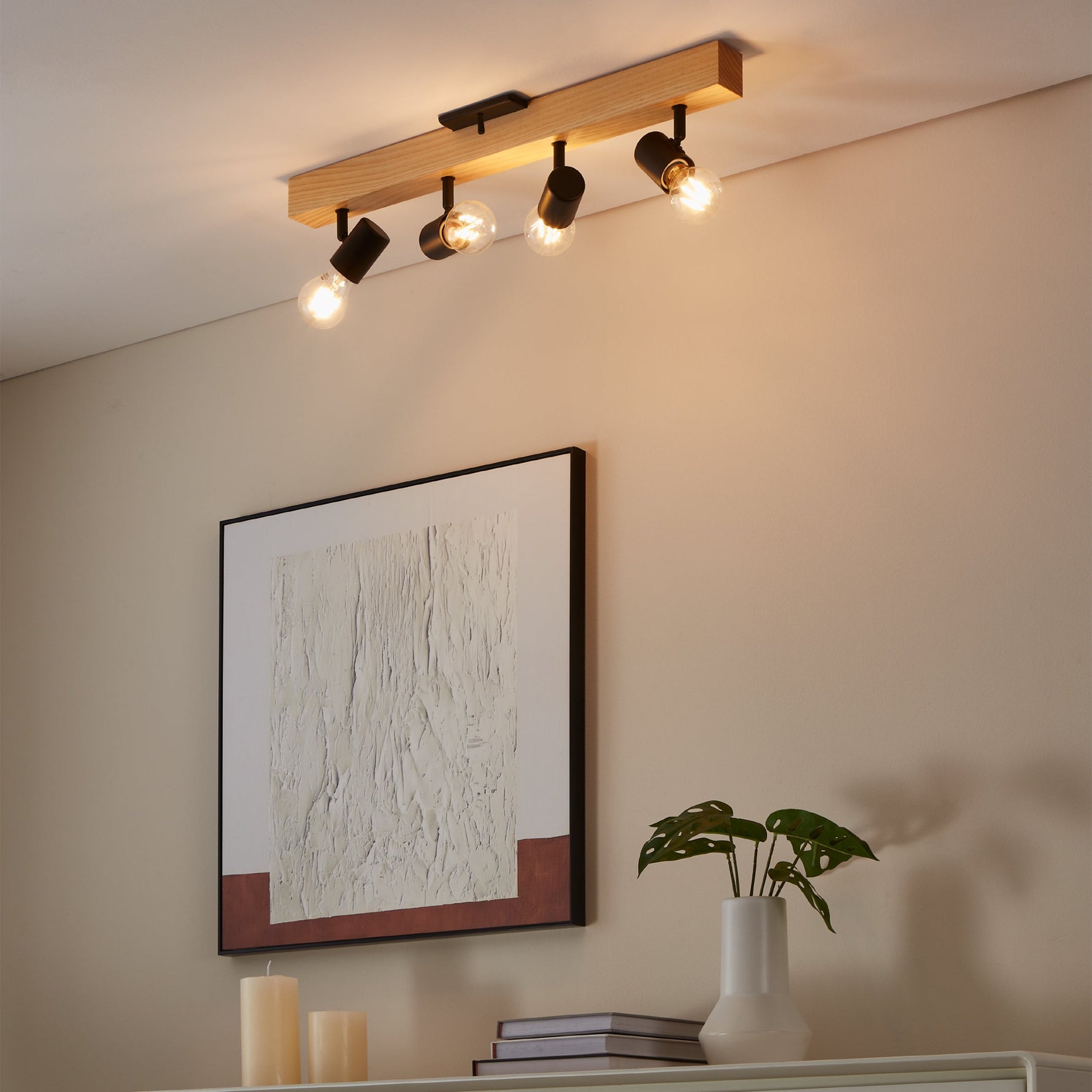 Eglo EU Turcona-Z Steel & Aluminum White LED Ceiling Light product image - Endon Lighting from First Light Direct with great prices and fast UK delivery