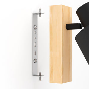 Eglo EU Batallas Steel & Wood Black Contemporary Wall Spotlight