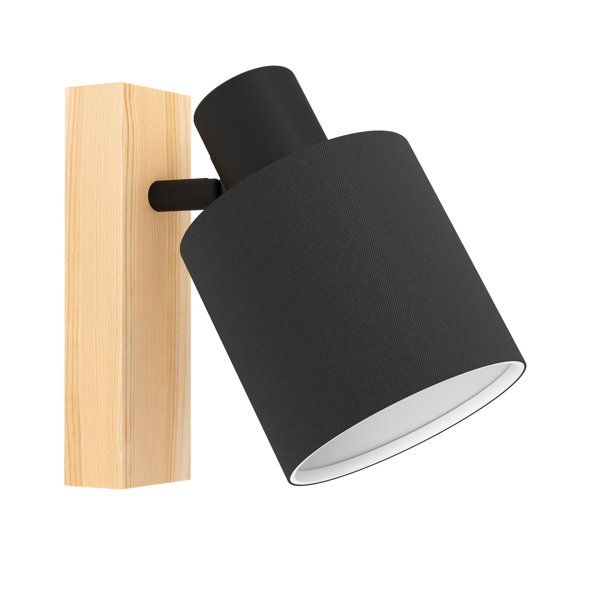 Eglo EU Batallas Steel & Wood Black Contemporary Wall Spotlight