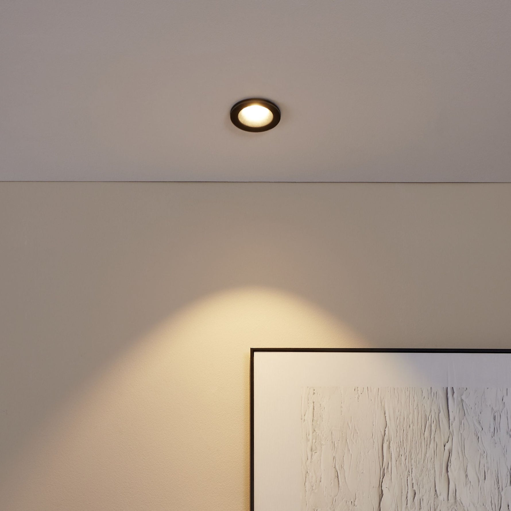 Eglo EU Salabate Black Aluminium LED Round Recessed Light, IP20/IP44, 4000K product image - Endon Lighting from First Light Direct with great prices and fast UK delivery